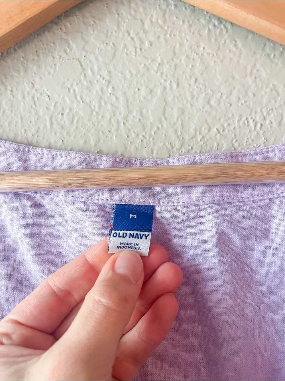 Old Navy Linen Light Lavender Tank Top Medium - Picture 4 of 7